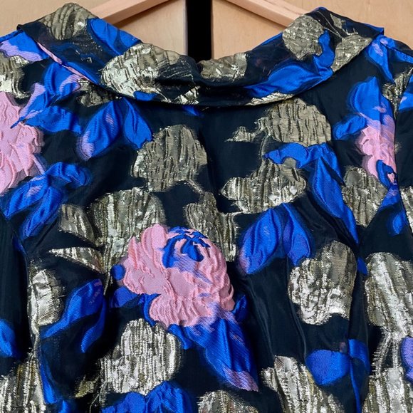 Mark + James Badgley Mischka Metallic Floral Jacquard Fit & Flare Dress - Picture 9 of 15